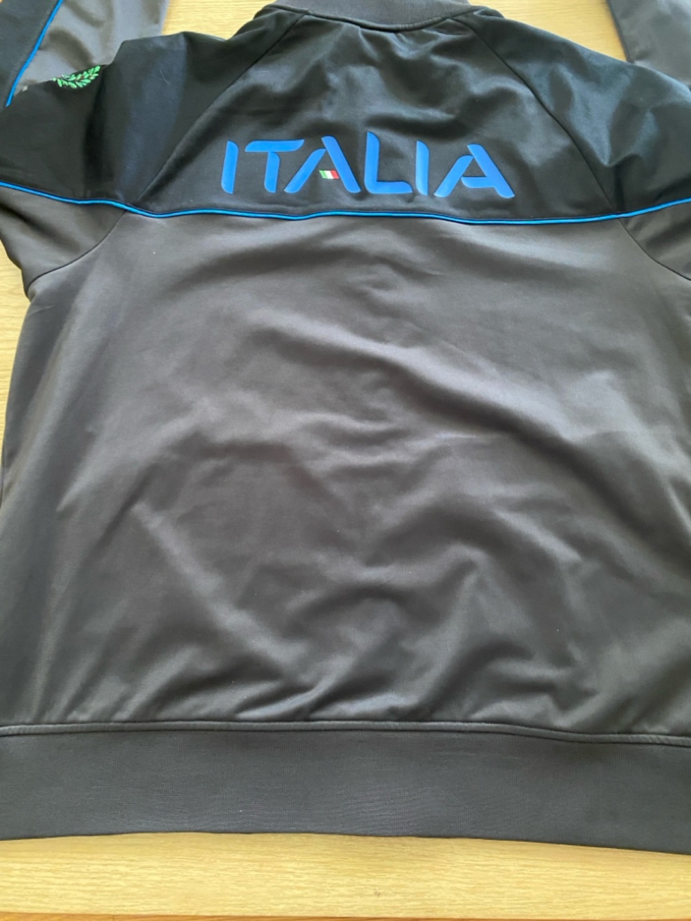 FILA VINTAGE  Black Track Jacket with Blue Trim ITALIA 🇮🇹 - Picture 16 of 16